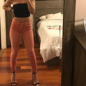 Hot pink jeggings pants